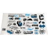 Stickerset Stage6 blauw 30-delig 21 x 30 cm