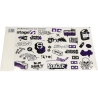 Stickerset Stage6 paars 30-delig 21 x 30 cm