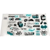 Stickerset Stage6 turquoise 30-delig 21 x 30 cm