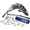 Uitlaat Yasuni Cross HM Max blauw bovenlangs Derbi Senda, DRD 50