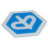 Piaggio Embleem Blauw Chroom (sticker) 55mm Piaggio MP3 125cc – 500cc LT