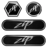 Plak embleemset 4-delig 3D Piaggio "ZIP" Carbonlook