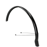 Achterspatbord Eurofender Snello 28" x 46 mm zwart