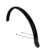 Achterspatbord 28" Eurofender Lampo 58mm breed mat zwart