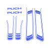Stickerset Puch Maxi blauw/wit