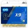 KMC - Ketting KMC X9 1/2x11/128 gold