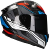 LS2 Helm Vector II Carbon Savage FF811 wit / blauw / rood