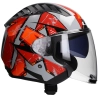 LS2 Helm Copter II Kanji OF600 grijs / rood
