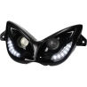Koplamp Mezoly voor MBK Nitro, Yamaha Aerox zwart LED dagrijverlichting