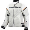 LS2 -  Riva dames motorjas – Lichtgrijs/Fluor Oranje