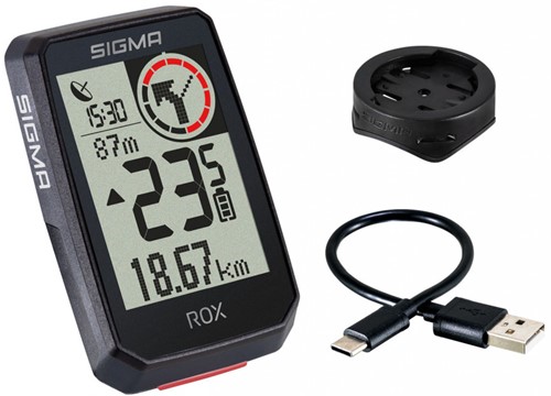 GPS Fietscomputer Sigma ROX 2.0 GPS Met Stuurhouder Zwart