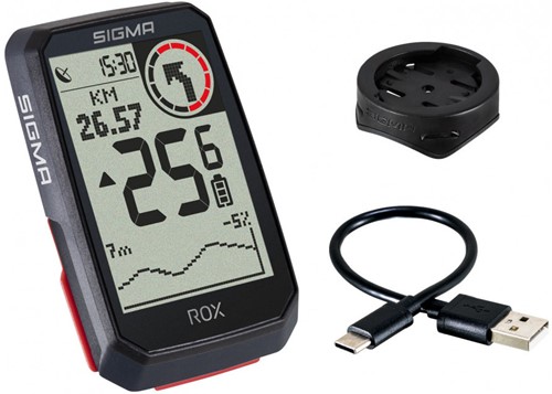 GPS Fietscomputer Sigma ROX 4.0 GPS Met Stuurhouder Zwart