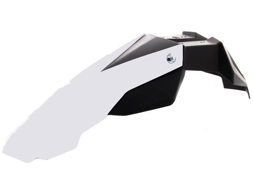 Voorspatbord Wit / Zwart Derbi Senda / Aprilia SX / Rieju MRT / Beta RR Motard / Aprilia Sx 50 / Yamaha Dt 50 R / Suzuki Tsx 50 Model Origineel