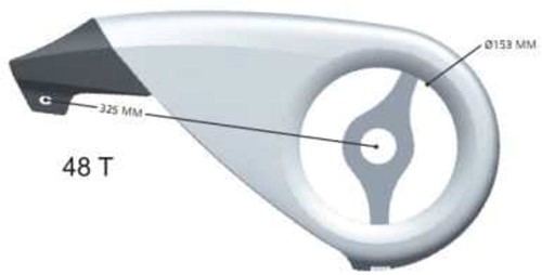 Fiets Kettingscherm Hesling Xtension 28 Inch voor 48 tands kettingblad
