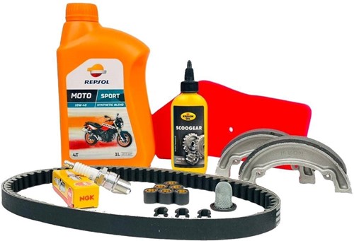 Onderhoudspakket groot AGM VX 50 4T / BTC Riva 4T 50 / Napoli 4T 50 / IVA Lux 4T 50 / Senzo Riva 4T 50 voor 10inch Wielen