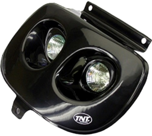 Koplamp Unit Zwart (2x Halogeen) Yamaha Bws 1990 / MBK Booster Spirit 50 V.a 1990 T/m 1998