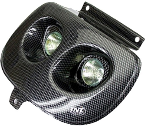 Koplamp Unit Carbon (2x Halogeen) Yamaha Bws 1990 / MBK Booster Spirit 50 V.a 1990 T/m 1998