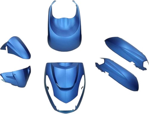 Kappenset Peugeot Kisbee Euro4 Blauw Mat [6 Delig set]