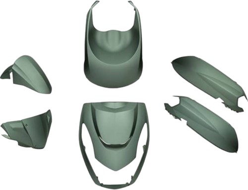 Kappenset Peugeot Kisbee Euro4 Titanium [6 Delig set]