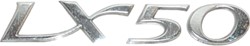 Sticker (Lengte 8cm) Embleem Vespa Lx  Chroom Origineel (Voor Zijscherm) 656221