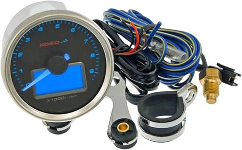Toerenteller, Temperatuurmeter Koso D55 GP Style max 9000 tpm, 150°C