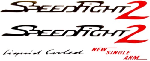 stickerset peugeot speedfight 1-2 zwart / rood 5-delig