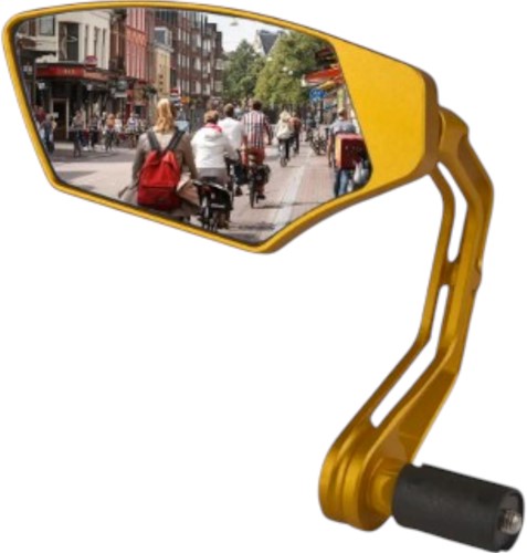 Fiets Mirage spiegel First Class dimmend glas links goud