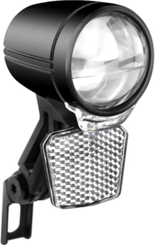 Fiets Falkx Base koplamp zwart,50 Lux E-Bike 6V-48V