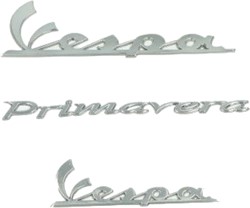 Stickerset Vespa Primavera Chroom 3-delig Originele Kwaliteit