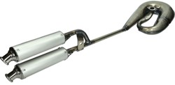 Uitlaat voor Puch Maxi Circuit Dubbele Demper - Blank Tecno