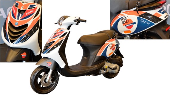 intelligentie hypotheek schoner Sticker Set Piaggio Zip 2000 Sp Repsol (Voor Witte Scooter) Op=Op Cityparts