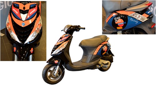 Sticker Set Piaggio Zip 2000 Sp Repsol (Voor Zwarte Scooter) Op=Op