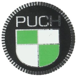 sticker logo 3D puch 50mm zwart / wit / groen