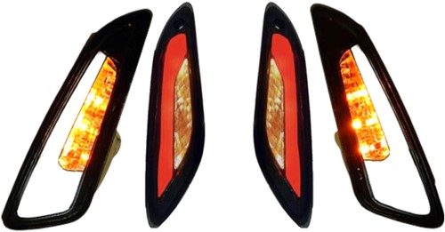 Package Deal Knipperlichtset Led Vespa Sprint / Primavera Smoke Achterzijde Met Dagrijverlichting Power1