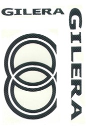 stickerset gilera 5-delig model carbon