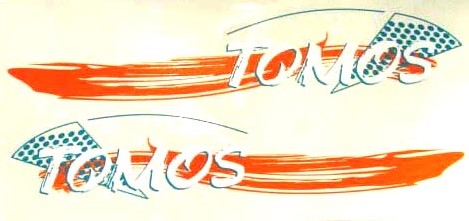 sticker set tomos A35 oranje / groen - A-kwaliteit