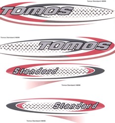 sticker set tomos A35 zwart / rood - A-kwaliteit