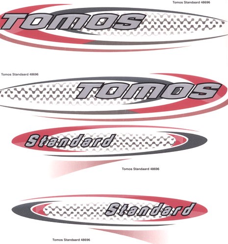 sticker set tomos A35 zwart / rood - A-kwaliteit