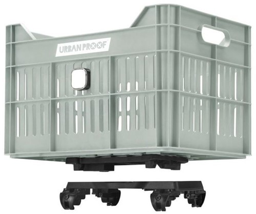 Fiets Gerecyclede fietskrat Urban Proof Click 30 liter - Mistig Mintgroen