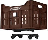 Fiets Gerecyclede fietskrat Urban Proof Click 30 liter - Donkerbruin