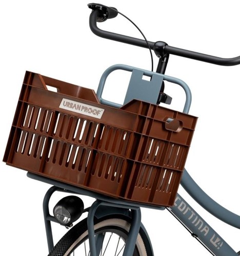 Fiets Gerecyclede fietskrat Urban Proof Click 30 liter - Donkerbruin-2