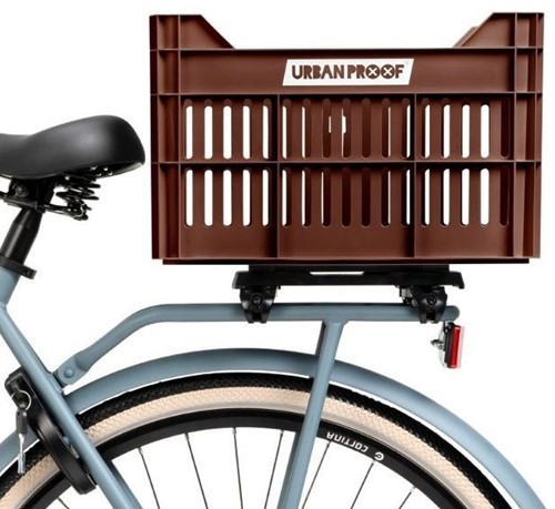 Fiets Gerecyclede fietskrat Urban Proof Click 30 liter - Donkerbruin-3