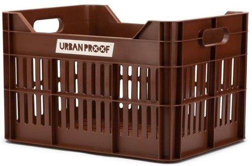 Fiets Gerecyclede fietskrat Urban Proof Click 30 liter - Donkerbruin