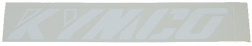 sticker woord kymco schuin kleur wit p.stuk lengte 19cm