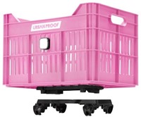Fiets Gerecyclede fietskrat Urban Proof Click 30 liter - Felroze