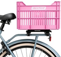 Fiets Gerecyclede fietskrat Urban Proof Click 30 liter - Felroze-3