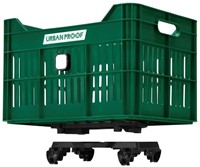 Fiets Gerecyclede fietskrat Urban Proof Click 30 liter - Retro Groen