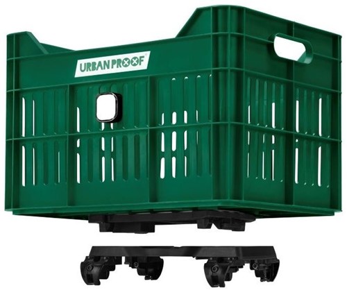 Fiets Gerecyclede fietskrat Urban Proof Click 30 liter - Retro Groen