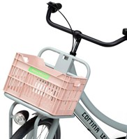 Gerecyclede Fietskrat Urban Proof Junior 15 Liter - Pastelroze voor 24inch fiets-3