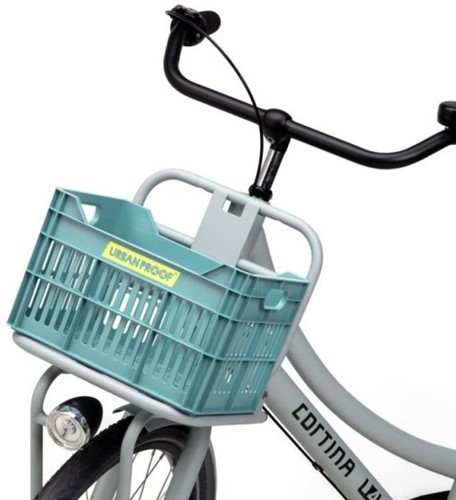 Gerecyclede Fietskrat Urban Proof Junior 15 Liter - Luchtblauw voor 24inch fiets-3
